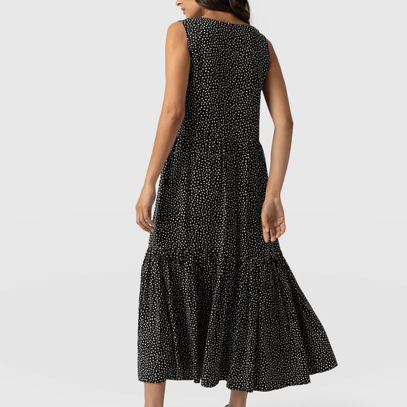 Saint+Sofia GREENWICH DRESS - BLACK SPOT TENCEL size 6 maxi - Picture 5 of 12